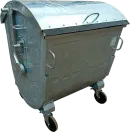 Metal container for solid waste collection (Eurocontainer, 1.1 m³) — Photo 1