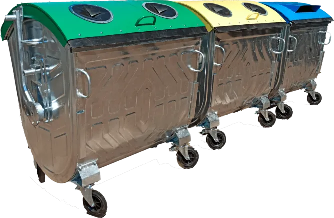 Metal container for solid waste collection (Eurocontainer, 1.1 m³) — Photo 6